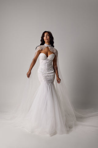 Mermaid Wedding Dress – Elegant Beaded Bridal Gown