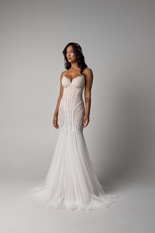 Mermaid Wedding Dress – Lace & Tulle Bridal Gown