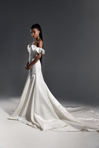 Two-Piece Wedding Dress – Satin Bridal Gown with Corset