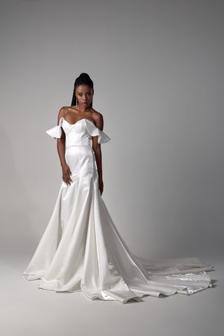 Two-Piece Wedding Dress – Satin Bridal Gown with Corset