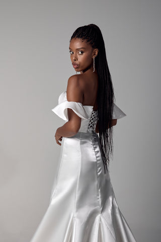 Two-Piece Wedding Dress – Satin Bridal Gown with Corset