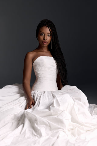 A-Line Wedding Dress – Matte Taffeta Bridal Gown