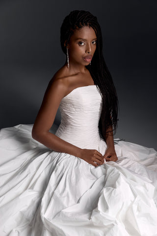 A-Line Wedding Dress – Matte Taffeta Bridal Gown