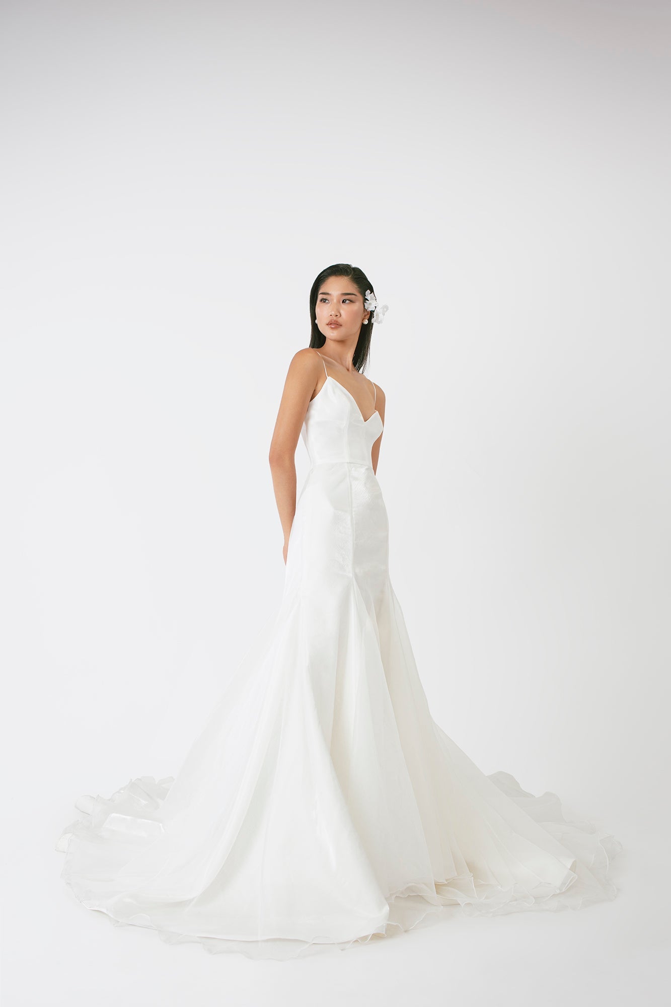 Elegant Satin Spaghetti Strap Fit-and-Flare Wedding Dress | Missia Bridal | MISSIA Elegant Satin Spaghetti Strap Fit-and-Flare Wedding Dress | Missia Bridal | MISSIA